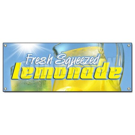 Signmission Lemonade Banner Heavy Duty 13 Oz Vinyl with Grommets Single Sided B-Lemonade